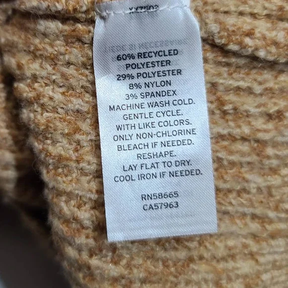 Nordstrom BP Tan Boulder Ribbed Crew Neck Pullover Sweater NWT XXS - Picture 5 of 5